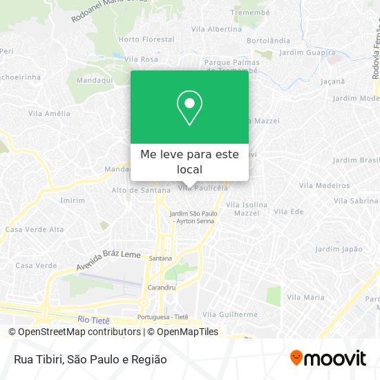 Rua Tibiri mapa