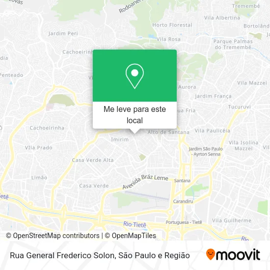 Rua General Frederico Solon mapa