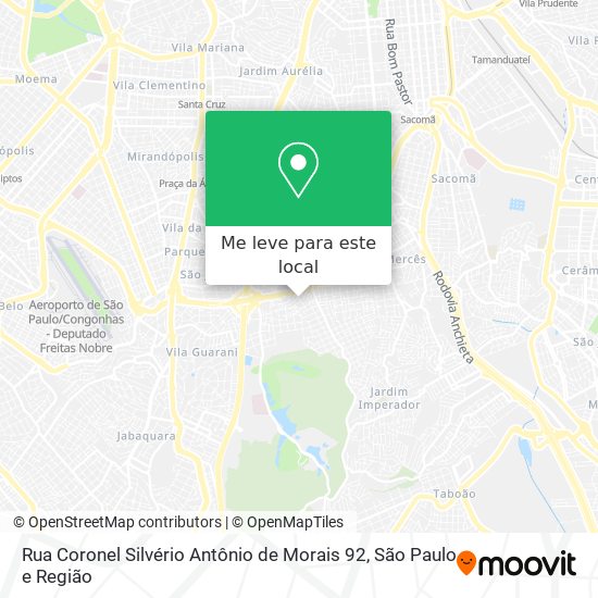 Rua Coronel Silvério Antônio de Morais 92 mapa