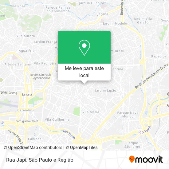 Rua Japi mapa