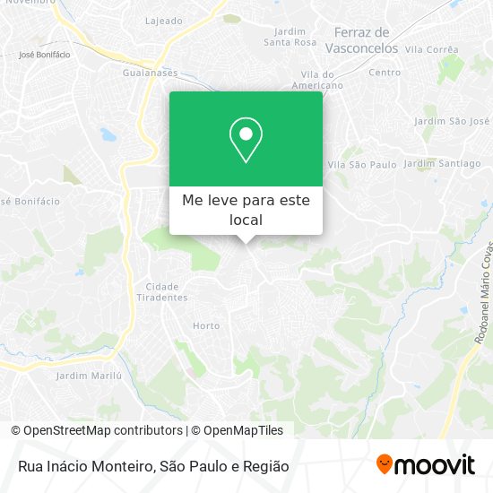 Rua Inácio Monteiro mapa