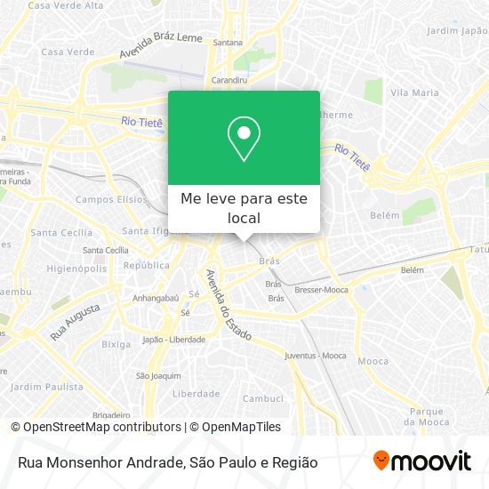 Rua Monsenhor Andrade mapa