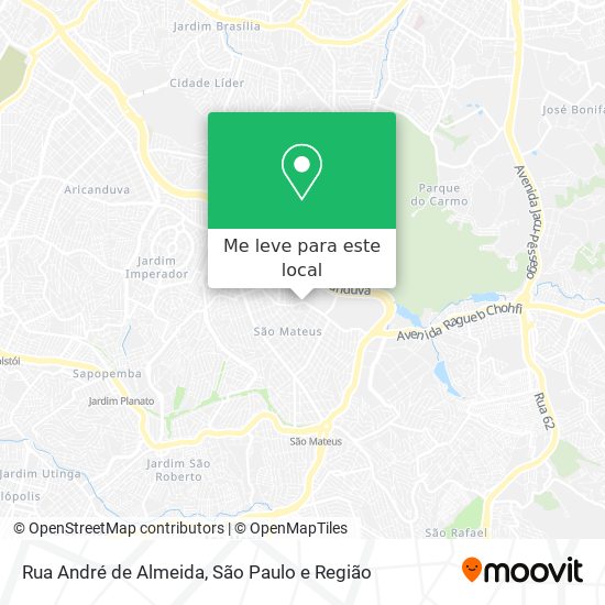 Rua André de Almeida mapa