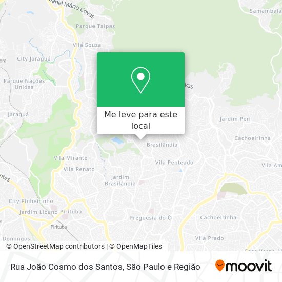 Rua João Cosmo dos Santos mapa