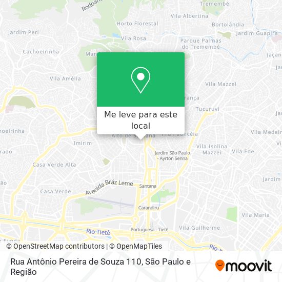 Rua Antônio Pereira de Souza 110 mapa