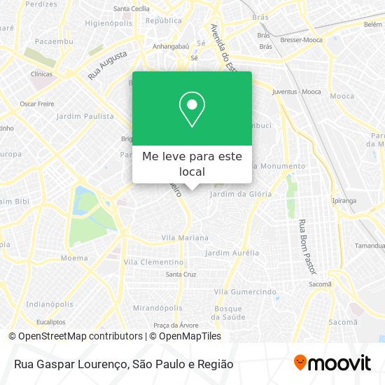 Rua Gaspar Lourenço mapa