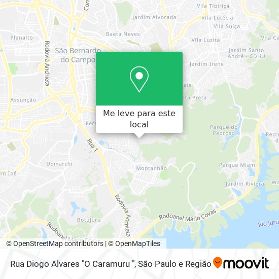 Rua Diogo Alvares "O Caramuru " mapa