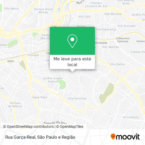 Rua Garça-Real mapa