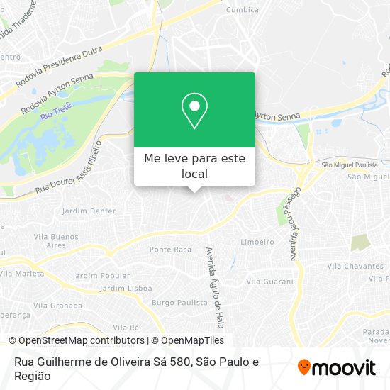 Rua Guilherme de Oliveira Sá 580 mapa
