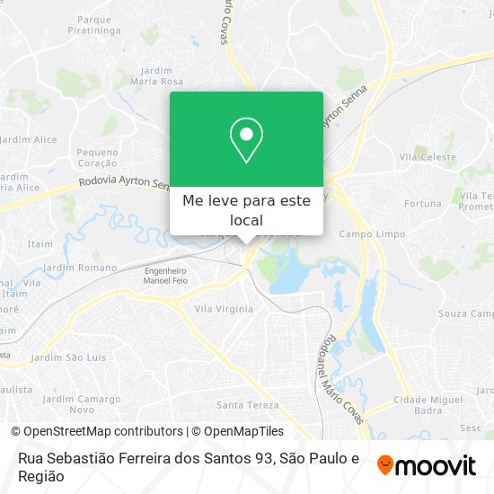 Rua Sebastião Ferreira dos Santos 93 mapa