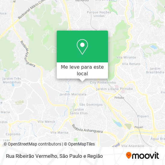 Rua Ribeirão Vermelho mapa