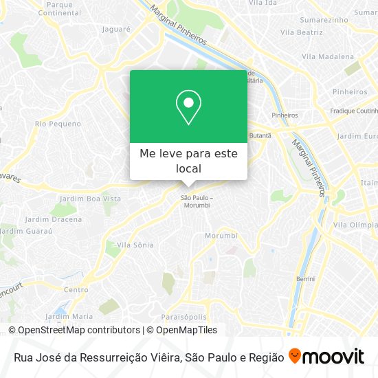Rua José da Ressurreição Viêira mapa