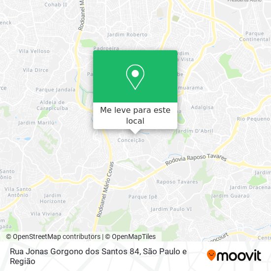 Rua Jonas Gorgono dos Santos 84 mapa