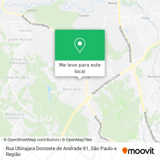 Rua Ubirajara Donizete de Andrade 81 mapa