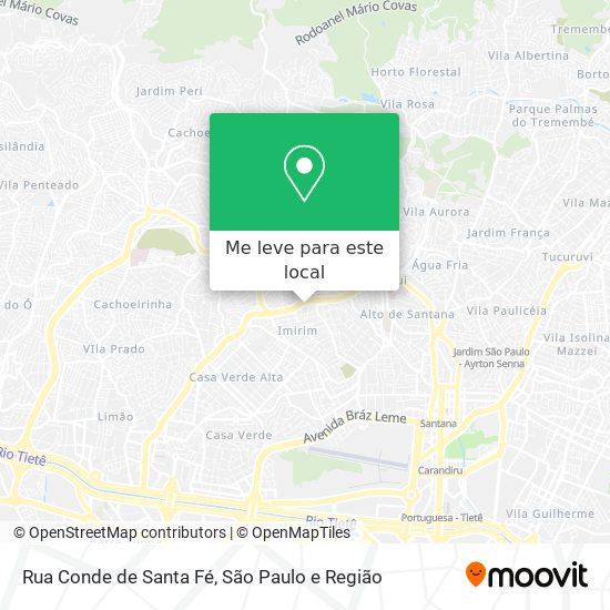 Rua Conde de Santa Fé mapa