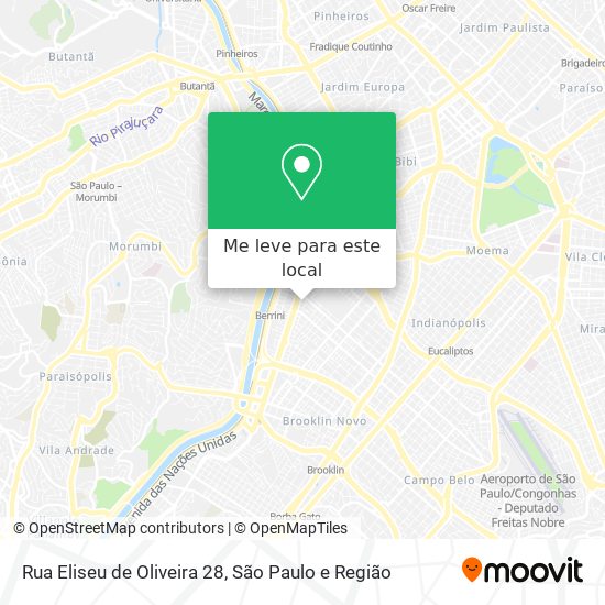 Rua Eliseu de Oliveira 28 mapa