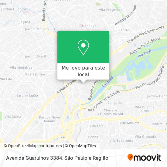 Avenida Guarulhos 3384 mapa