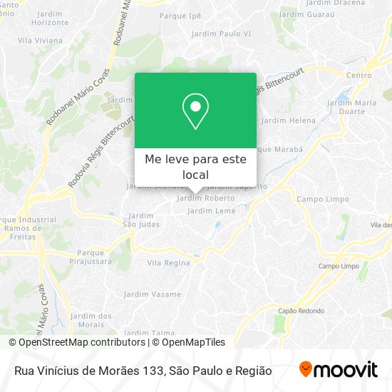 Rua Vinícius de Morães 133 mapa