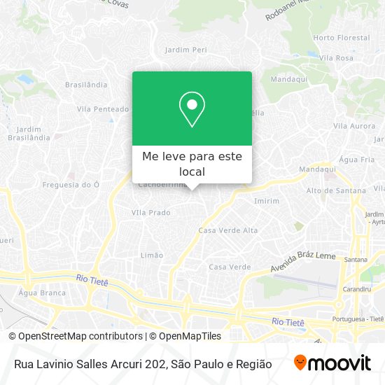 Rua Lavinio Salles Arcuri 202 mapa