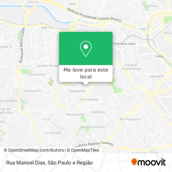 Rua Manoel Dias mapa