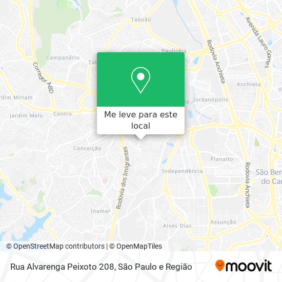 Rua Alvarenga Peixoto 208 mapa