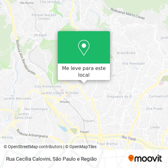 Rua Cecília Calovini mapa