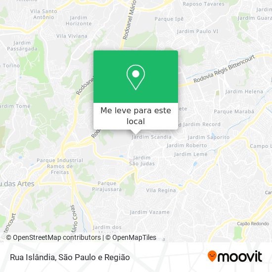 Rua Islândia mapa