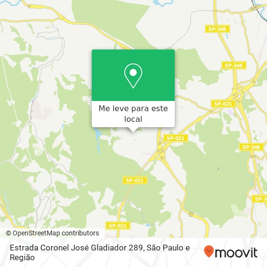 Estrada Coronel José Gladiador 289 mapa