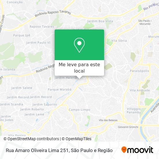 Rua Amaro Oliveira Lima 251 mapa