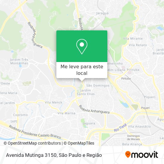 Avenida Mutinga 3150 mapa