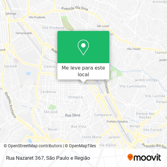 Rua Nazaret 367 mapa