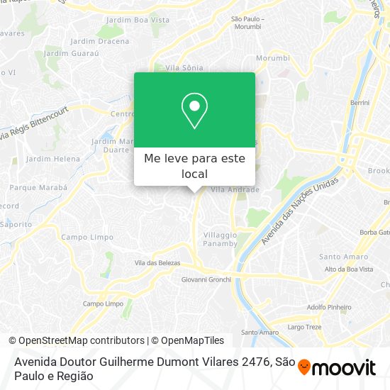 Avenida Doutor Guilherme Dumont Vilares 2476 mapa