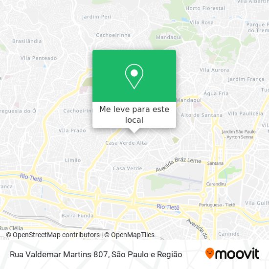 Rua Valdemar Martins 807 mapa