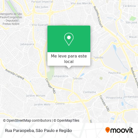 Rua Paraopeba mapa