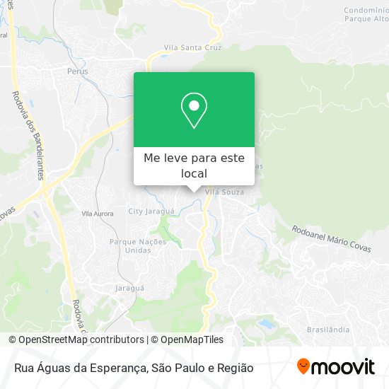 Rua Águas da Esperança mapa