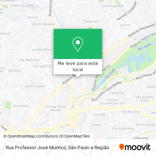 Rua Professor José Munhoz mapa