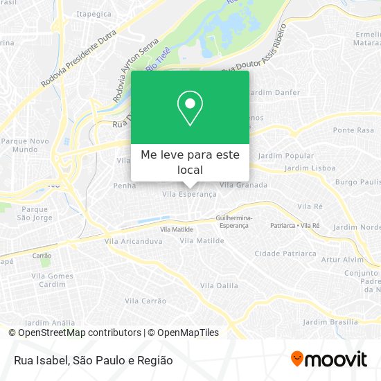 Rua Isabel mapa