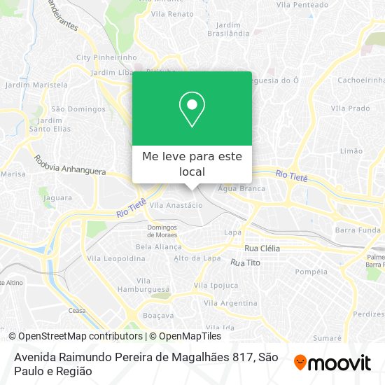 Avenida Raimundo Pereira de Magalhães 817 mapa