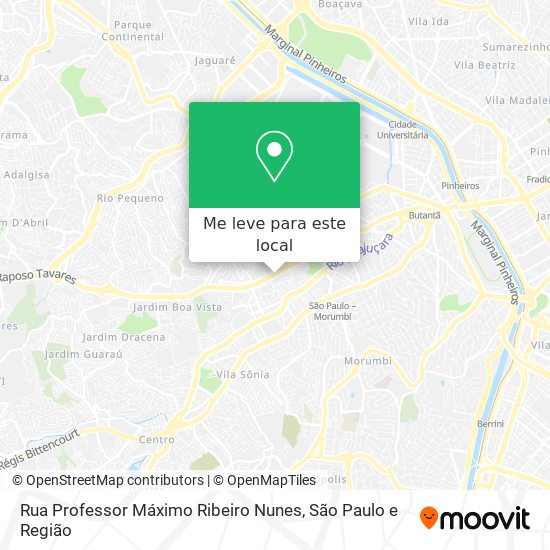 Rua Professor Máximo Ribeiro Nunes mapa