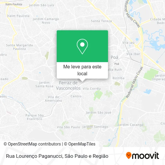 Rua Lourenço Paganucci mapa