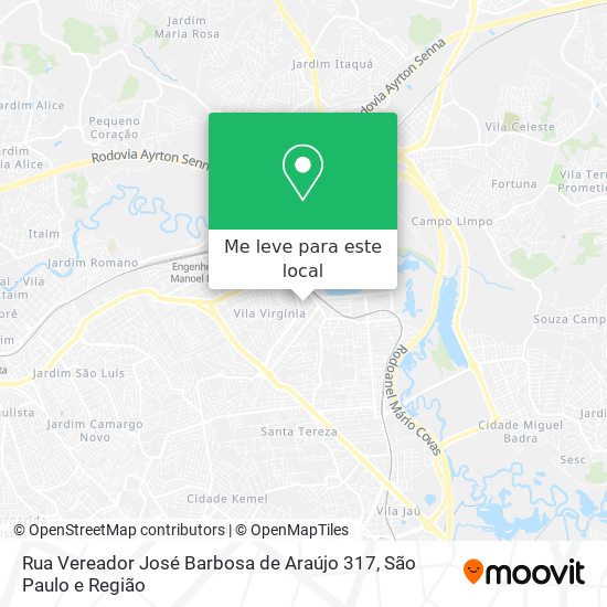 Rua Vereador José Barbosa de Araújo 317 mapa