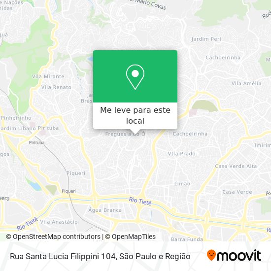 Rua Santa Lucia Filippini 104 mapa