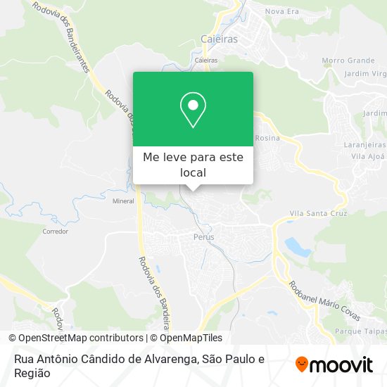 Rua Antônio Cândido de Alvarenga mapa