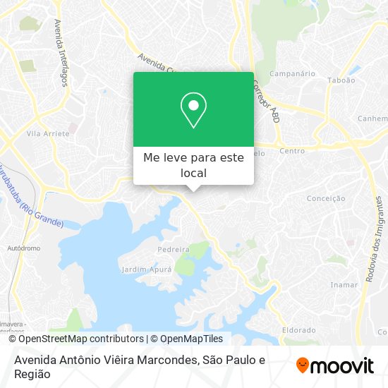 Avenida Antônio Viêira Marcondes mapa