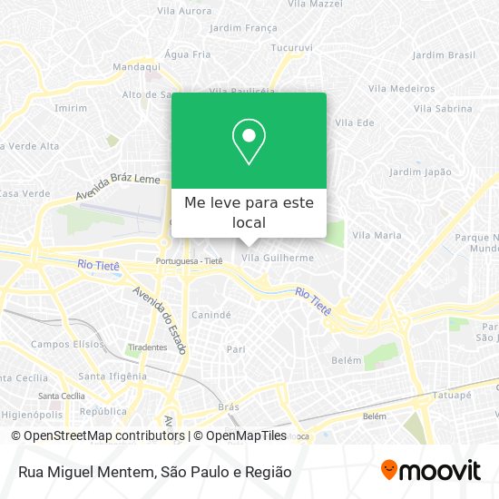 Rua Miguel Mentem mapa
