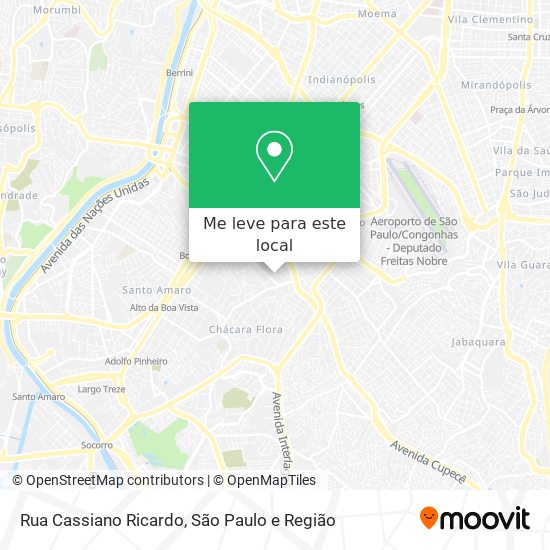 Rua Cassiano Ricardo mapa