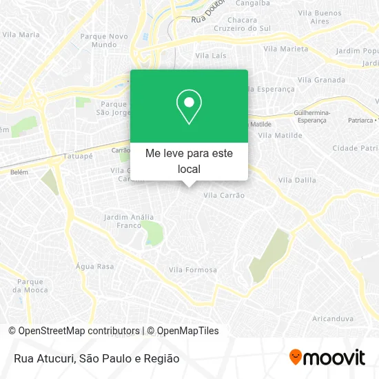 Rua Atucuri mapa