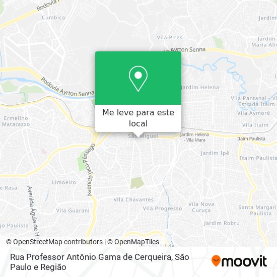 Rua Professor Antônio Gama de Cerqueira mapa