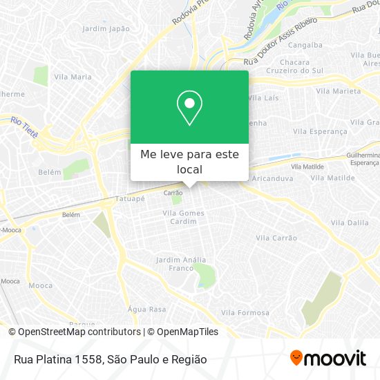 Rua Platina 1558 mapa