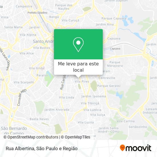 Rua Albertina mapa